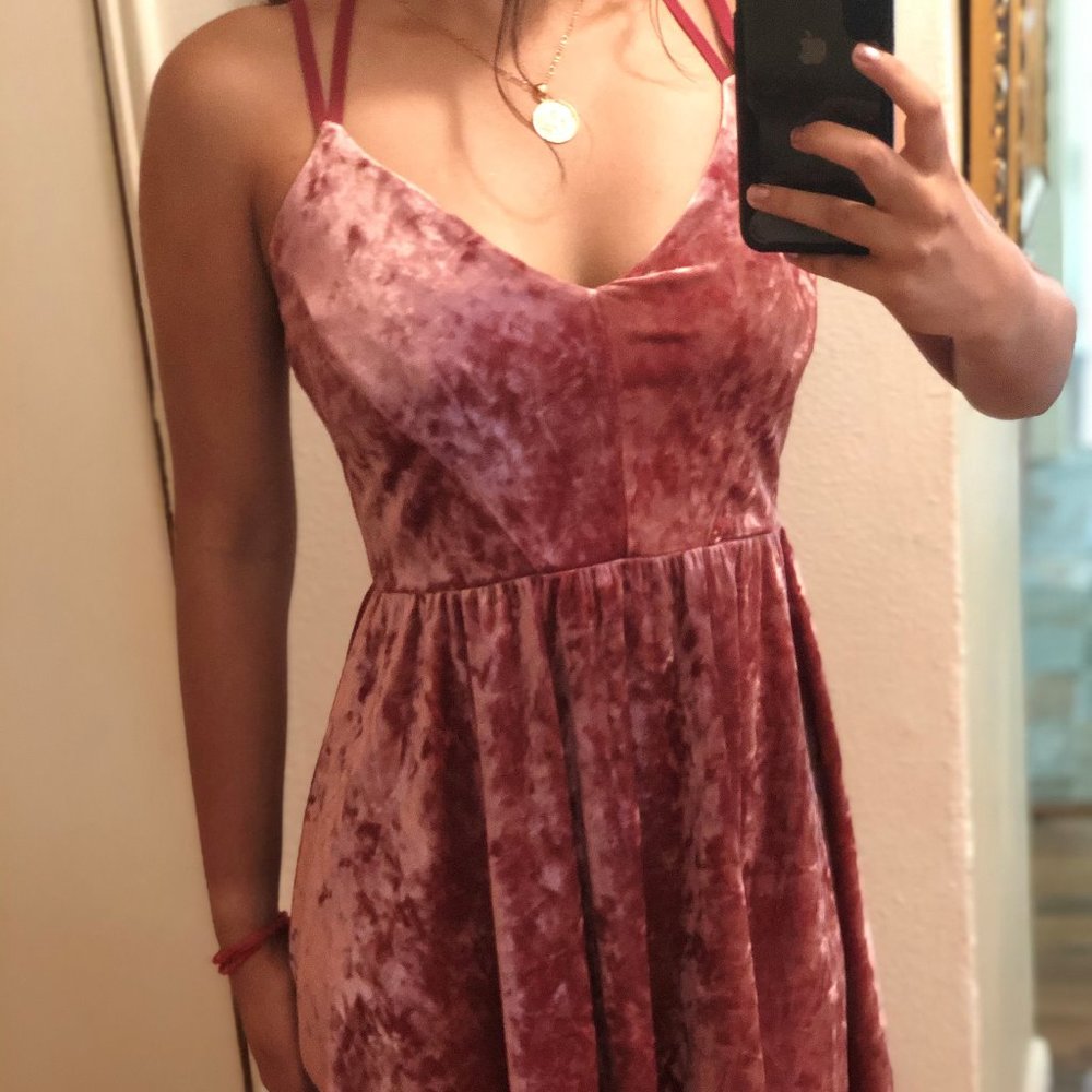 Pink Velvet Forever 21 Dress